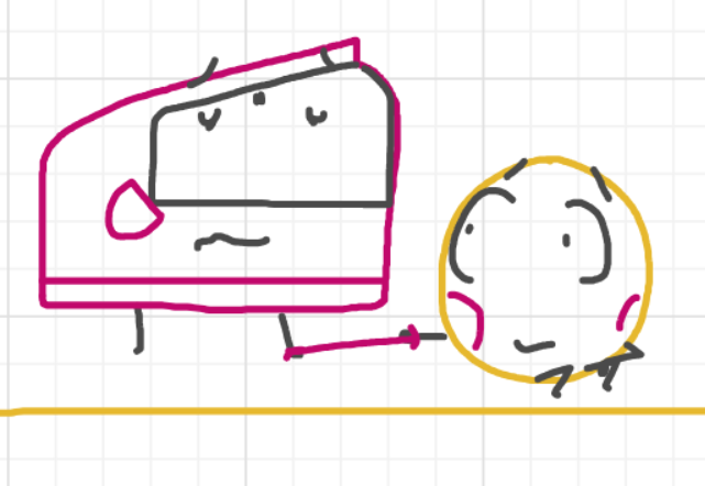 A panel from Running Duos, episode four of the Board Boards object show by Furretwalk/WalkingFurret.